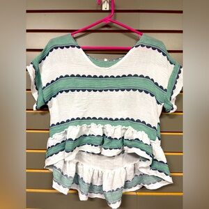 Boutique ruffle blouse, women’s size M.